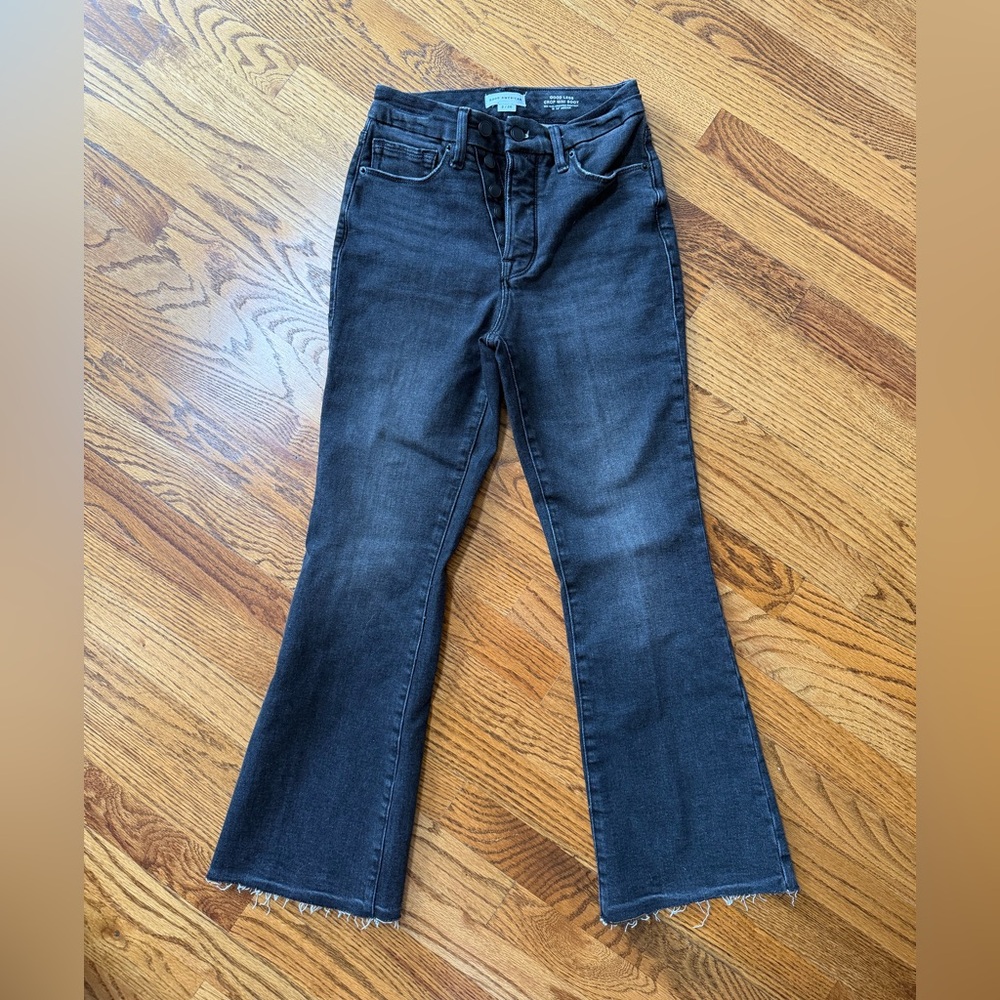 Women's Good American Black Flare Jeans